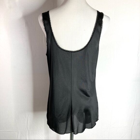 Vintage Lorraine Black Lingerie Top Size Large Made in USA - Picture 3 of 8